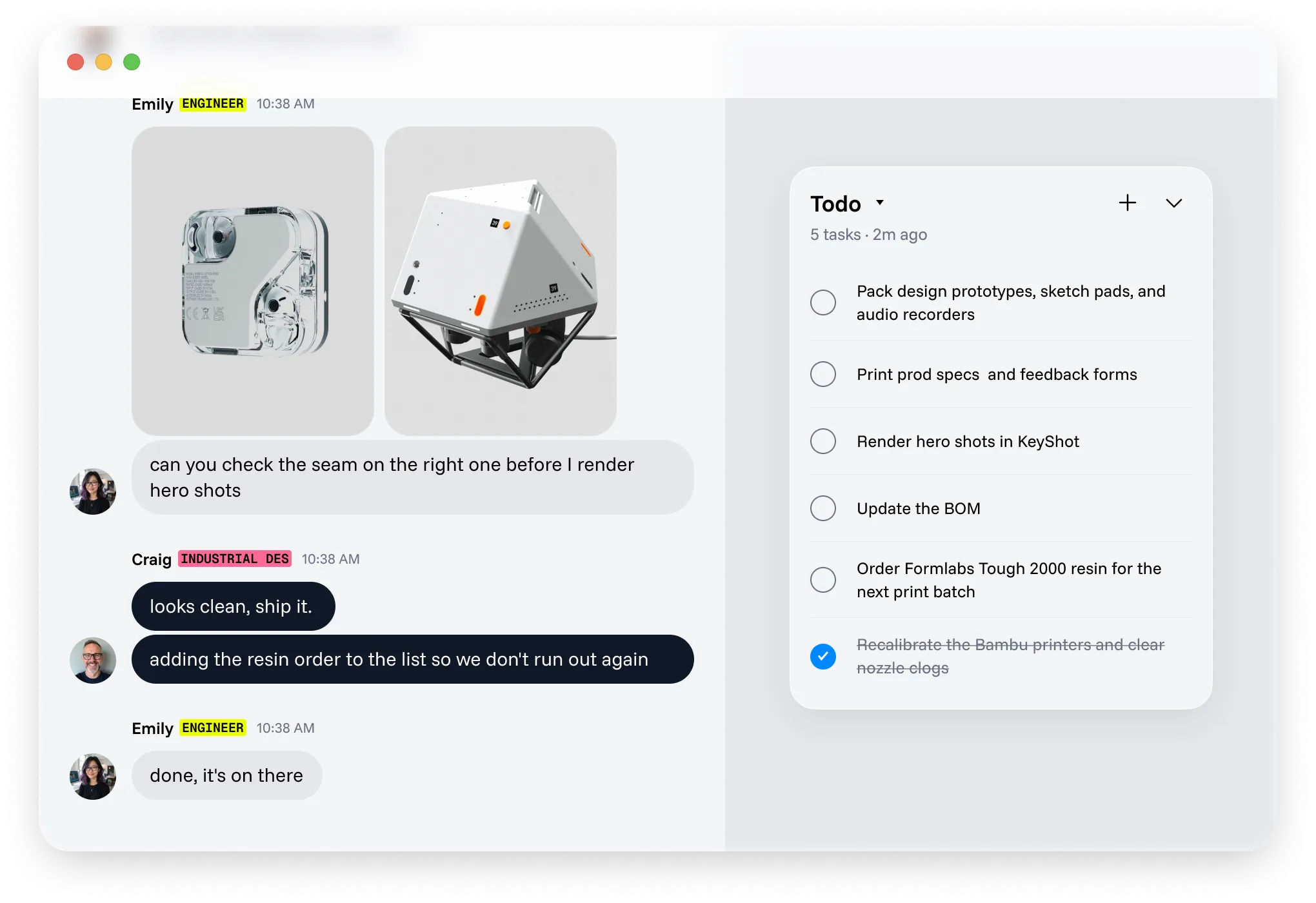 Work widget